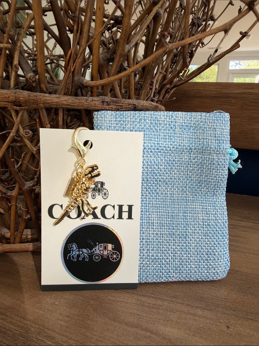 Coach Gold Rexy Charm